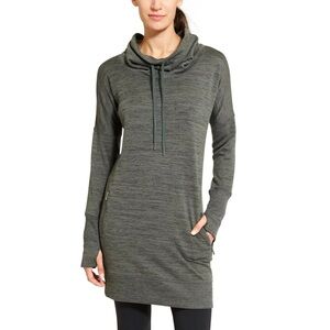 Athleta Sport It Dress Cowl Neck Tunic Heather Green Size Small Athleisure